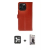 MARSİLYAN™- iPhone 15 Pro Max Kılıf Siluet Işık Serisi - Siyah Bilvis Hayalet Cam Ekran Koruyucu + PVD Metal Kamera Lens - GI