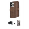 MARSİLYAN™- iPhone 15 Pro Max Kılıf Siluet Işık Serisi - Siyah Bilvis Hayalet Cam Ekran Koruyucu + Raze Metal Kamera Lens - LT