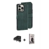MARSİLYAN™- iPhone 15 Pro Max Kılıf Siluet Işık Serisi - Siyah Bilvis Hayalet Cam Ekran Koruyucu + Raze Metal Kamera Lens - GS