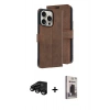 MARSİLYAN™- iPhone 15 Pro Max Kılıf Siluet Işık Serisi - Siyah Bilvis Hayalet Cam Ekran Koruyucu + Raze Metal Kamera Lens - SH