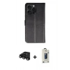 MARSİLYAN™- iPhone 15 Pro Max Kılıf Siluet Işık Serisi - Siyah Bilvis Hayalet Cam Ekran Koruyucu + Raze Metal Kamera Lens - SH