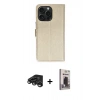 MARSİLYAN™- iPhone 15 Pro Max Kılıf Siluet Işık Serisi - Siyah Bilvis Hayalet Cam Ekran Koruyucu + Raze Metal Kamera Lens - TMGI