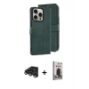 MARSİLYAN™- iPhone 15 Pro Max Kılıf Siluet Işık Serisi - Siyah Bilvis Hayalet Cam Ekran Koruyucu + Raze Metal Kamera Lens - TMGI