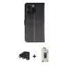 MARSİLYAN™- iPhone 15 Pro Max Kılıf Siluet Işık Serisi - Siyah Bilvis Hayalet Cam Ekran Koruyucu + Raze Metal Kamera Lens - TMGI