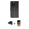 MARSİLYAN™- iPhone 15 Pro Max Kılıf Siluet Işık Serisi - Siyah Buffer Cam Ekran Koruyucu + Raze Metal Kamera Lens - GS