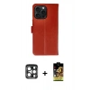 MARSİLYAN™- iPhone 15 Pro Max Kılıf Siluet Işık Serisi - Siyah Buffer Cam Ekran Koruyucu + PVD Metal Kamera Lens - LT