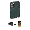 MARSİLYAN™- iPhone 15 Pro Max Kılıf Siluet Işık Serisi - Siyah Buffer Cam Ekran Koruyucu + Raze Metal Kamera Lens - LT