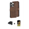 MARSİLYAN™- iPhone 15 Pro Max Kılıf Siluet Işık Serisi - Siyah Buffer Cam Ekran Koruyucu + Raze Metal Kamera Lens - LT
