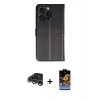 MARSİLYAN™- iPhone 15 Pro Max Kılıf Siluet Işık Serisi - Siyah Buffer Hayalet Cam Ekran Koruyucu + Raze Metal Kamera Lens - GS