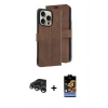 MARSİLYAN™- iPhone 15 Pro Max Kılıf Siluet Işık Serisi - Siyah Buffer Hayalet Cam Ekran Koruyucu + Raze Metal Kamera Lens - GS