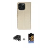 MARSİLYAN™- iPhone 15 Pro Max Kılıf Siluet Işık Serisi - Siyah Buffer Hayalet Cam Ekran Koruyucu + Raze Metal Kamera Lens - GS