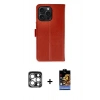 MARSİLYAN™- iPhone 15 Pro Max Kılıf Siluet Işık Serisi - Siyah Buffer Hayalet Cam Ekran Koruyucu + PVD Metal Kamera Lens - GS