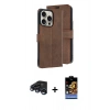 MARSİLYAN™- iPhone 15 Pro Max Kılıf Siluet Işık Serisi - Siyah Buffer Hayalet Cam Ekran Koruyucu + Raze Metal Kamera Lens - LT