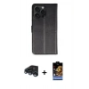 MARSİLYAN™- iPhone 15 Pro Max Kılıf Siluet Işık Serisi - Siyah Buffer Hayalet Cam Ekran Koruyucu + Raze Metal Kamera Lens - LT