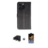 MARSİLYAN™- iPhone 15 Pro Max Kılıf Siluet Işık Serisi - Siyah Buffer Hayalet Cam Ekran Koruyucu + Raze Metal Kamera Lens - SH