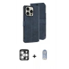 MARSİLYAN™- iPhone 15 Pro Max Kılıf Siluet Işık Serisi - Siyah Joko Magic 5D Cam + PVD Metal Kamera Lens - GS