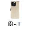MARSİLYAN™- iPhone 15 Pro Max Kılıf Siluet Işık Serisi - Siyah Joko Magic 5D Cam + PVD Metal Kamera Lens - GS