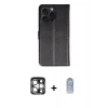 MARSİLYAN™- iPhone 15 Pro Max Kılıf Siluet Işık Serisi - Siyah Joko Magic 5D Cam + PVD Metal Kamera Lens - GS