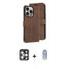 MARSİLYAN™- iPhone 15 Pro Max Kılıf Siluet Işık Serisi - Siyah Joko Magic 5D Cam + PVD Metal Kamera Lens - LT