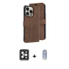 MARSİLYAN™- iPhone 15 Pro Max Kılıf Siluet Işık Serisi - Siyah Joko Magic 5D Cam + PVD Metal Kamera Lens - SH