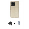 MARSİLYAN™- iPhone 15 Pro Max Kılıf Siluet Işık Serisi - Siyah Joko Magic 5D Cam + Titanyum Gri Raze Metal Kamera Lens