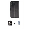 MARSİLYAN™- iPhone 15 Pro Max Kılıf Siluet Işık Serisi - Siyah Joko Magic 5D Cam + PVD Metal Kamera Lens - TU