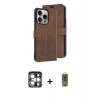 MARSİLYAN™- iPhone 15 Pro Max Kılıf Siluet Işık Serisi - Siyah Joko Magic 5D Hayalet Cam + PVD Metal Kamera Lens - GS