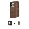MARSİLYAN™- iPhone 15 Pro Max Kılıf Siluet Işık Serisi - Siyah Joko Magic 5D Hayalet Cam + PVD Metal Kamera Lens - SH