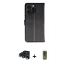 MARSİLYAN™- iPhone 15 Pro Max Kılıf Siluet Işık Serisi - Siyah Joko Magic 5D Hayalet Cam + Raze Metal Kamera Lens - LT