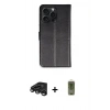 MARSİLYAN™- iPhone 15 Pro Max Kılıf Siluet Işık Serisi - Siyah Joko Magic 5D Hayalet Cam + Raze Metal Kamera Lens - TMGI