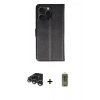 MARSİLYAN™- iPhone 15 Pro Max Kılıf Siluet Işık Serisi - Siyah Joko Magic 5D Hayalet Cam + Raze Metal Kamera Lens - GS