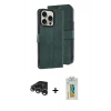 MARSİLYAN™- iPhone 15 Pro Max Kılıf Siluet Işık Serisi - Siyah Polymer Nano Ekran Koruyucu + Gümüş Raze Metal Kamera Lens