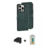 MARSİLYAN™- iPhone 15 Pro Max Kılıf Siluet Işık Serisi - Siyah Polymer Nano Ekran Koruyucu + Raze Metal Kamera Lens - TMGI