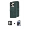 MARSİLYAN™- iPhone 15 Pro Max Kılıf Siluet Işık Serisi - Siyah Vanessa Magic Cam + PVD Metal Kamera Lens - GI