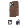 MARSİLYAN™- iPhone 15 Pro Max Kılıf Siluet Işık Serisi - Siyah Vanessa Magic Cam + PVD Metal Kamera Lens - GS