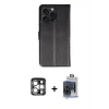 MARSİLYAN™- iPhone 15 Pro Max Kılıf Siluet Işık Serisi - Siyah Vanessa Magic Cam + PVD Metal Kamera Lens - GS