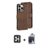 MARSİLYAN™- iPhone 15 Pro Max Kılıf Siluet Işık Serisi - Siyah Vanessa Magic Cam + PVD Metal Kamera Lens - SH