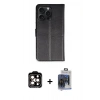 MARSİLYAN™- iPhone 15 Pro Max Kılıf Siluet Işık Serisi - Siyah Vanessa Magic Cam + PVD Metal Kamera Lens - TU