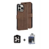MARSİLYAN™- iPhone 15 Pro Max Kılıf Siluet Işık Serisi - Siyah Vanessa Magic Cam + PVD Metal Kamera Lens - TU