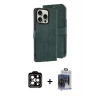 MARSİLYAN™- iPhone 15 Pro Max Kılıf Siluet Işık Serisi - Siyah Vanessa Magic Cam + PVD Metal Kamera Lens - TU