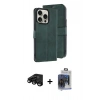 MARSİLYAN™- iPhone 15 Pro Max Kılıf Siluet Işık Serisi - Siyah Vanessa Magic Cam + Raze Metal Kamera Lens - SH