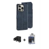 MARSİLYAN™- iPhone 15 Pro Max Kılıf Siluet Işık Serisi - Siyah Vanessa Magic Cam + Raze Metal Kamera Lens - SH
