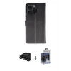MARSİLYAN™- iPhone 15 Pro Max Kılıf Siluet Işık Serisi - Siyah Vanessa Magic Cam + Raze Metal Kamera Lens - SH