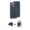 MARSİLYAN™- iPhone 15 Pro Max Kılıf Siluet Işık Serisi - Siyah Vanessa Magic Cam + Raze Metal Kamera Lens - TMGI