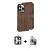 MARSİLYAN™- iPhone 15 Pro Max Kılıf Siluet Işık Serisi - Siyah Vanessa Magic Hayalet Cam + PVD Metal Kamera Lens - GS