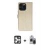 MARSİLYAN™- iPhone 15 Pro Max Kılıf Siluet Işık Serisi - Siyah Vanessa Magic Hayalet Cam + PVD Metal Kamera Lens - GS