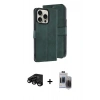 MARSİLYAN™- iPhone 15 Pro Max Kılıf Siluet Işık Serisi - Siyah Vanessa Magic Hayalet Cam + Raze Metal Kamera Lens - SH