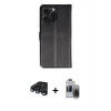 MARSİLYAN™- iPhone 15 Pro Max Kılıf Siluet Işık Serisi - Siyah Vanessa Magic Hayalet Cam + Raze Metal Kamera Lens - LT