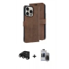 MARSİLYAN™- iPhone 15 Pro Max Kılıf Siluet Işık Serisi - Siyah Vanessa Magic Hayalet Cam + Raze Metal Kamera Lens - SH