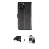 MARSİLYAN™- iPhone 15 Pro Max Kılıf Siluet Işık Serisi - Siyah Vanessa Magic Hayalet Cam + Raze Metal Kamera Lens - GS